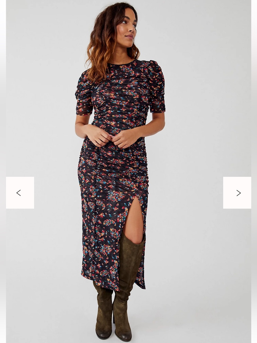 Free People Briella Midi Dress Size Small Floral